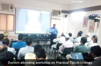 Doctors attending workshop on Practical Tips in Urology.