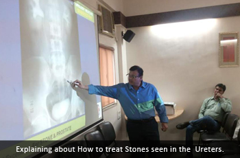 Explaining about How to treat Stones seen in the  Ureters.