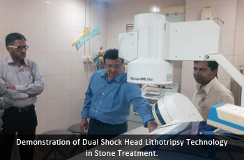 Demonstration of Dual Shock Head Lithotripsy Technology in Stone Treatment. 