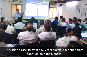 Discussing a case study of a 65 years old male suffering from Stones on both the Kidneys