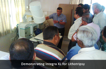 Demonstrating Integra XL for Lithotripsy